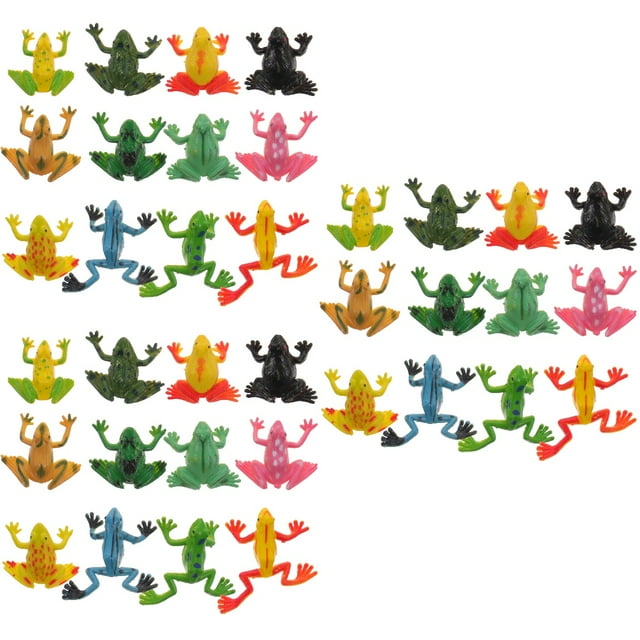 3 Sets Simulation Frog Model Models Small Frogs Decor Plastic Frogs Kid