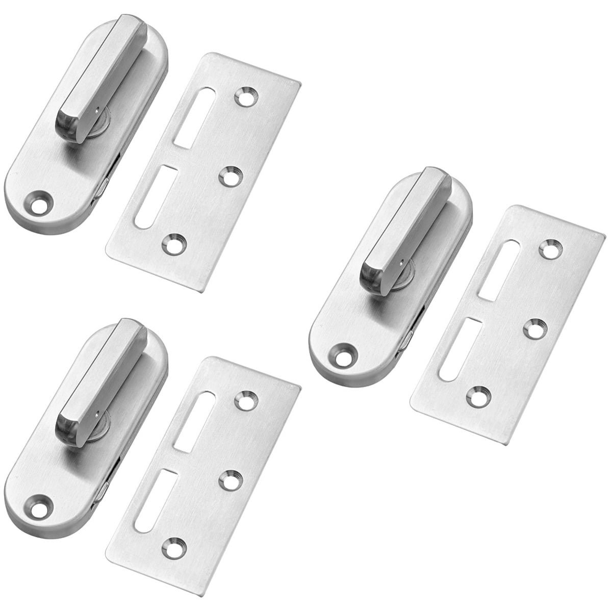 3 Sets Sliding Door Lock Hook Locks Barn Through Latches and Catches ...