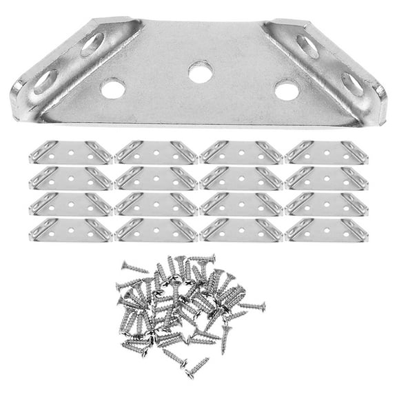 Raindrops 3 Sets Corner Brackets with Screws for Picture Frame Shelf Support Suitable for Wood Brackets and Braces