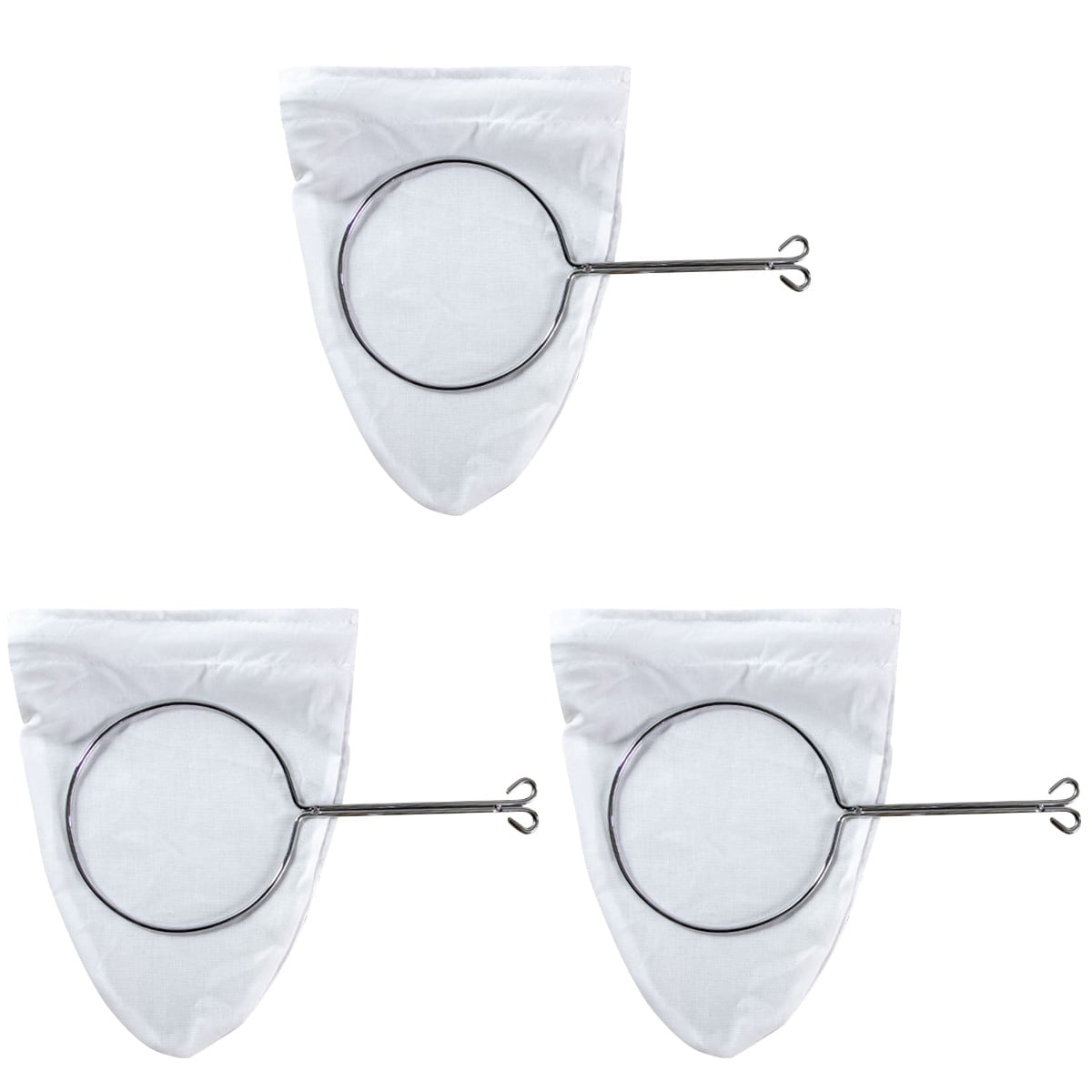 3 Sets Steel Ring Filter Bag Milk Tea Filter Mesh Yogurt Cloth Mesh