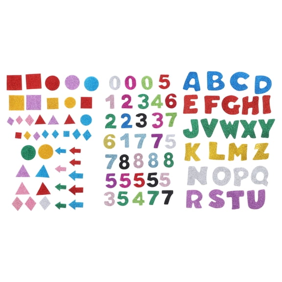 3 Sets Stickers Alphanumeric Geometry Child Mother 4.50X4.00X0.20CM