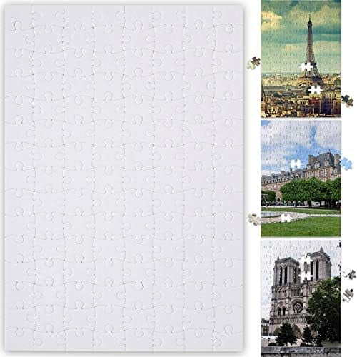 3 Sets Sublimation Puzzle Blanks Bulk 120 Pieces A4 Jigsaw DIY Thermal Transfer Custom Puzzle for Heat Press Printing Crafts