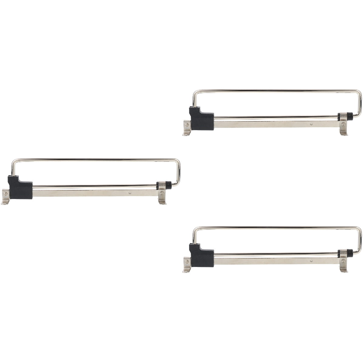 3 Sets Telescopic Clothes Rail Drying Rack Metal Shelves Laundry Rack ...