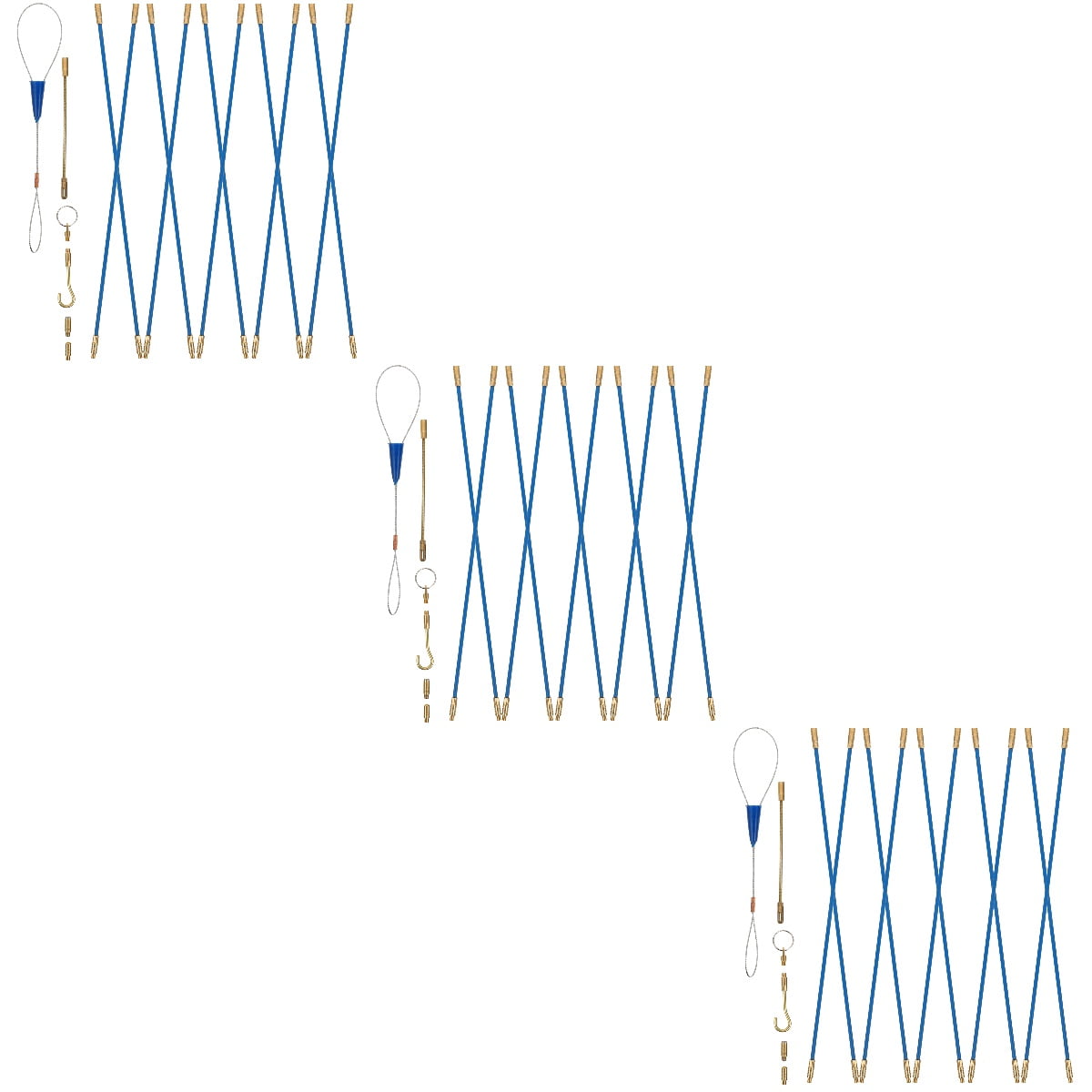 3 Sets Threader Wire Clear Fish Sticks Electrical Fishing Kit