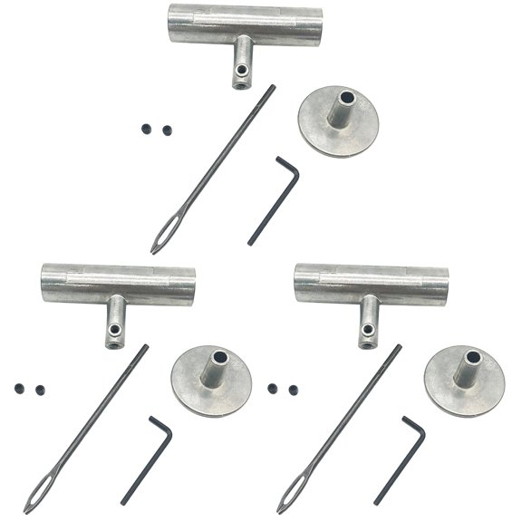 TABLZONE Bike Repair Tool Set Silver Lightweight Portable for All Tires 3Sets