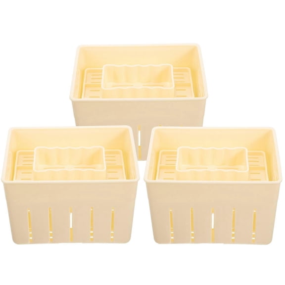 3 Sets Tofu Maker Plastic Tofu Press Mold Tofu Cheese Presser Diy Tofu Making Tool With Lid