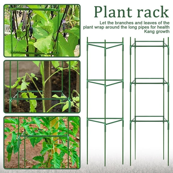 3 Sets Tomato Plant Support Cage Sturdy Metal Plant Stakes and Sticks for Vertical Climbing Plants and Vegetables in Garden and Greenhouse