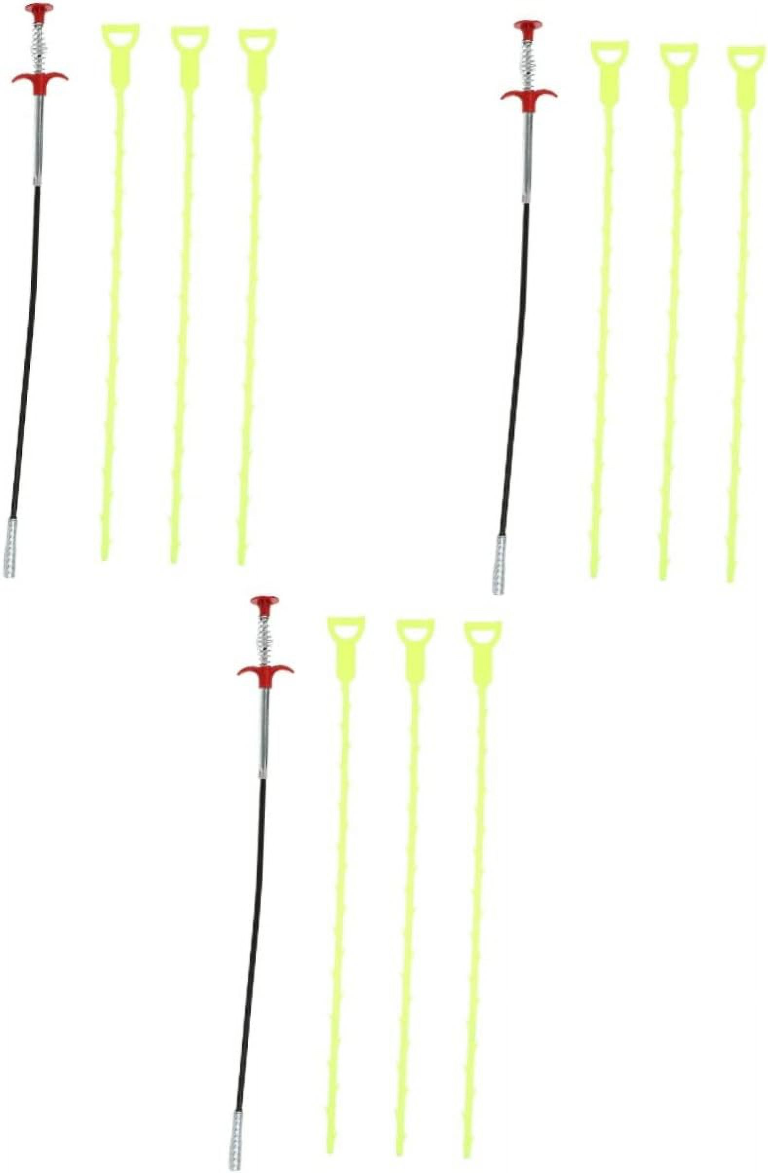 3 Sets Unclog Cleaning Tools Spring Tool Pipe Unclogger Drain Cleaner Sticks Bathroom Clog