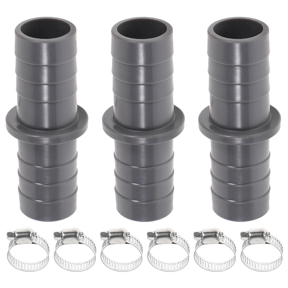 3 Sets Water Pipe Reducer Drain Hose Attachment Adapter Stainless Steel