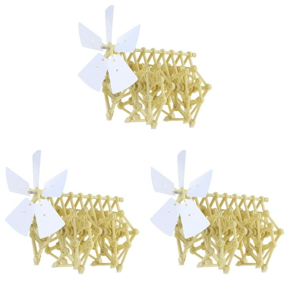 3 Sets Wind-Powered Strandbeest Model Kit, DIY Assembly Model Building Kit