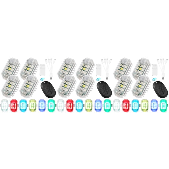 Toyandona Bike Strobe Lights Assorted Color ABS Rechargeable High Brightness 3Sets