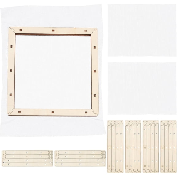 3 Sets Wooden Paper Making Mould 20x20cm Rectangle Wooden Papermaking Frame with Gauze Papermaking Screen Kit for Dried Flower Handcraft DIY Paper Craft diy