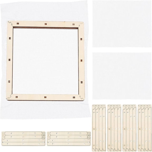 3 Sets Wooden Paper Making Mould 20x20cm Rectangle Wooden Papermaking Frame with Gauze Papermaking Screen Kit Dried Flower Handcraft Paper