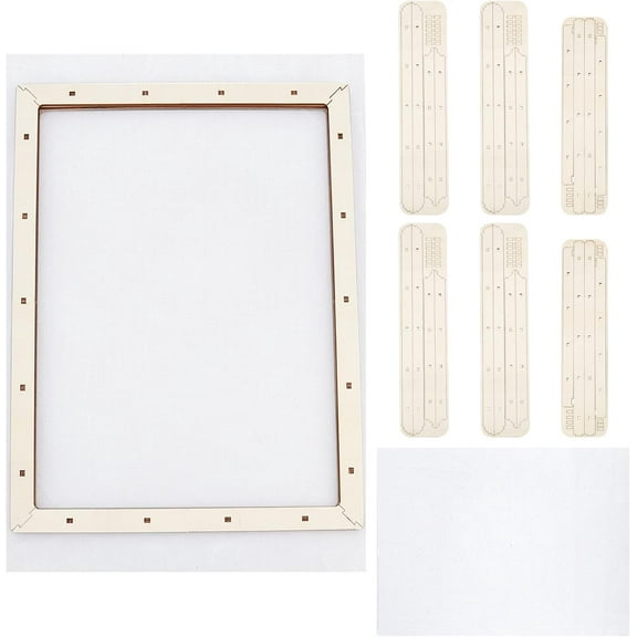 3 Sets Wooden Paper Making Mould 40x30cm Rectangle Wooden Papermaking Frame with Gauze Papermaking Screen Kit for Dried Flower Handcraft DIY Paper Craft White