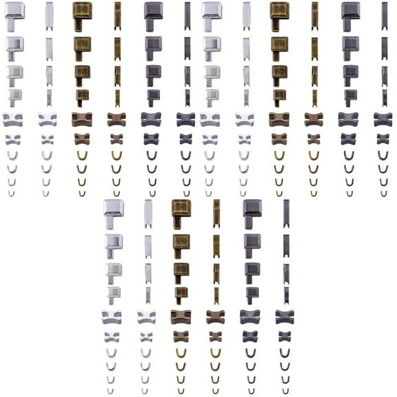 3 Sets Zipper Teeth Repair Kit Zipper Socket Set Zipper Stops 0.5X1X1.6CM