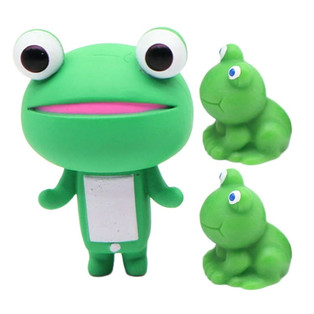 3 Sets of Garden Miniature Frogs Moss Landscape Frog Decors Dollhouse