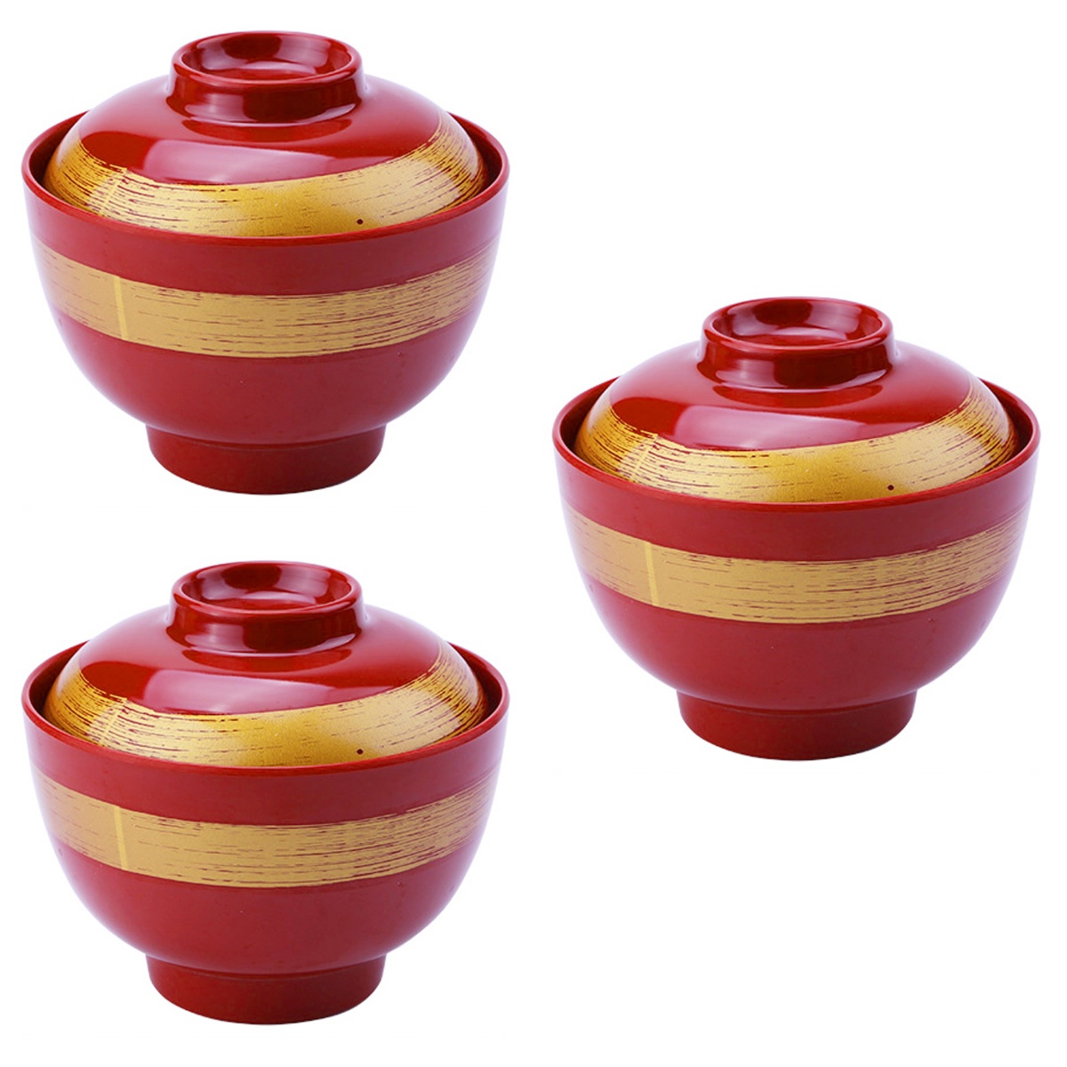 3 Sets of Kitchen Japanese Lidded Soup Bowl Traditional Japanese Style ...