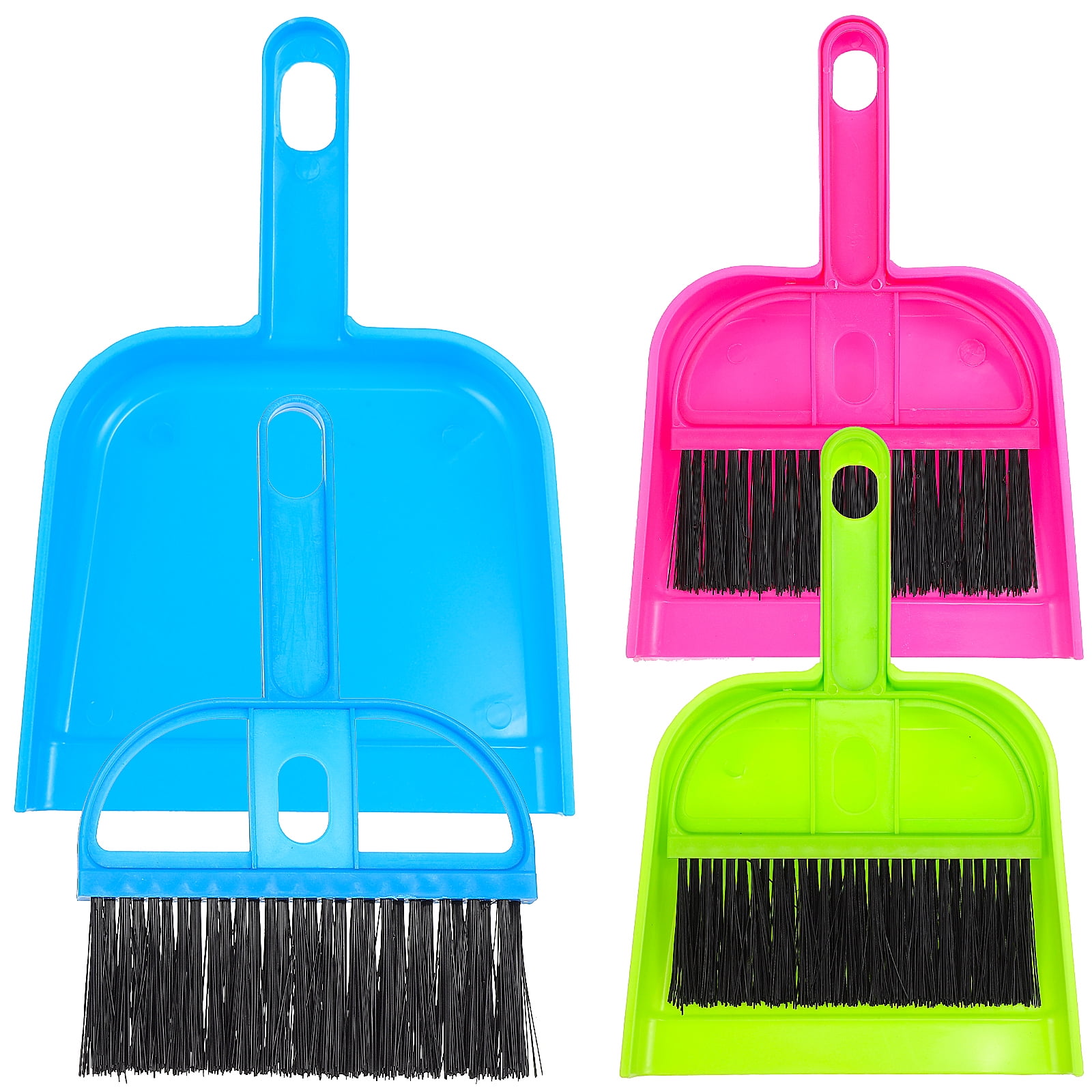 3 Sets of Mini Dustpans and Brooms Pet Cage Broom Brushes Dustpans