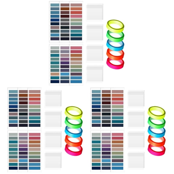 CIMAXIC Convenient Assorted Color Sticky Tabs for Home and Office 3Sets