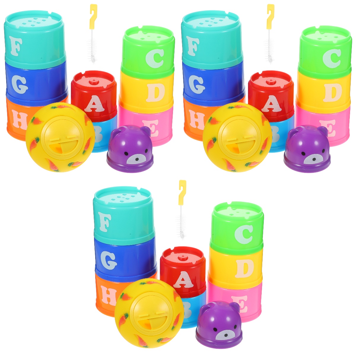 3 Sets of Stacking Cups for Rabbits Treat Ball Boredom Bunny Toys ...