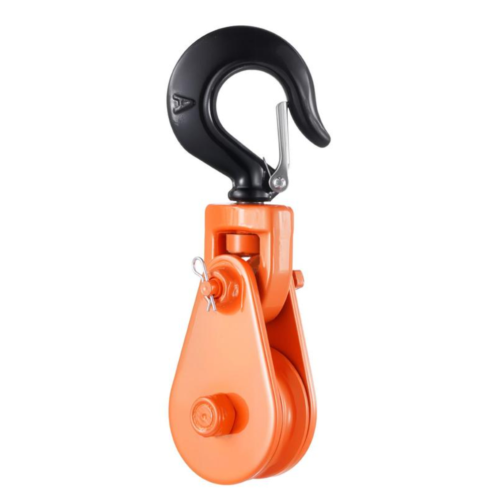 2-Ton Tow Chain Set With Snatch Block Sheave – 3/8" X 2' Chains – G70 Steel – BLACKHORSE-RACING