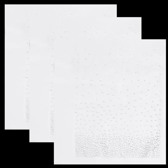3 Sheet Glass Hotfix Rhinestone Iron on Transfer Appliques Patches Pattern Sparkle Foil Glitter Silver Polka Dot Heat Transfers for Crafts Clothes Shirts Bags Pants Hats Decorations