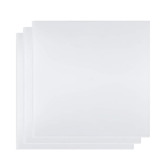 3 Sheet HDPE (High Density Polyethylene) Sheets Square White 30.3x30.4x0.2cm