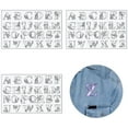 thumbnail image 1 of 3 Sheet Water Soluble Hand Sewing Stabilizers Embroidery Stabilizers with A-Z Moon Flower Pattern Stick and Stitch Embroidery Paper for Embroidery Hand Sewing Lover, 1 of 7