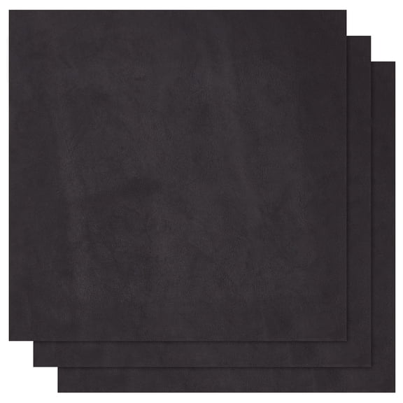3 Sheets 11.8x11.8 Inch Genuine Square Leather Sheets Finished Full Grain Cow Hide Coconut Brown Leather Crafts Tooling