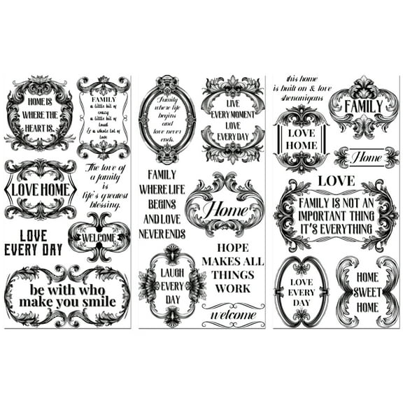 3 Sheets 3 Styles Flower PVC Waterproof Decorative Stickers Self Adhesive Floral Decals for Furniture Decoration Word 300x150mm 1 sheet/style