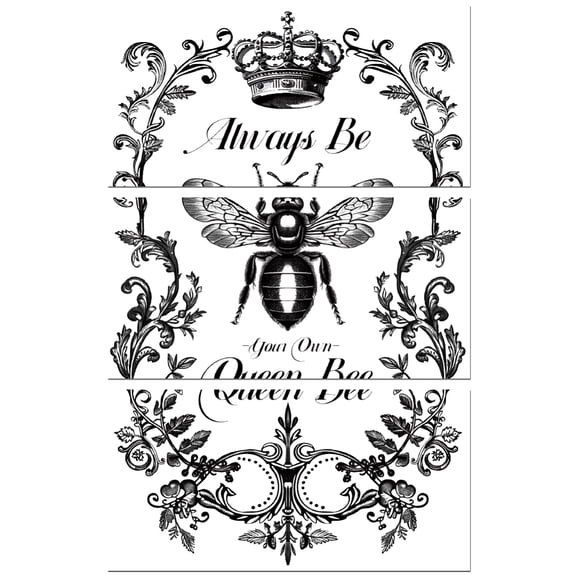 3 Sheets 3 Styles PVC Waterproof Decorative Stickers Self Adhesive Decals Bees 300x150mm 1 sheet/style