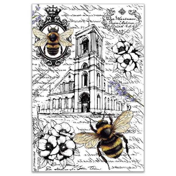 3 Sheets 3 Styles PVC Waterproof Decorative Stickers Self Adhesive Decals for Furniture Decoration Bees 300x150mm 1 sheet/style colorful