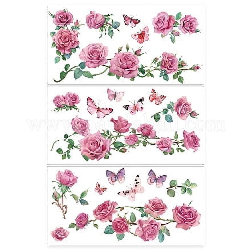 3 Sheets 3 Styles PVC Waterproof Decorative Stickers Self Adhesive ...