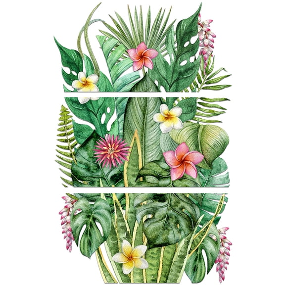 3 Sheets 3 Styles PVC Waterproof Decorative Stickers Self Adhesive Decals for Furniture Decoration Leaf 300x150mm 1 sheet/style for DIY