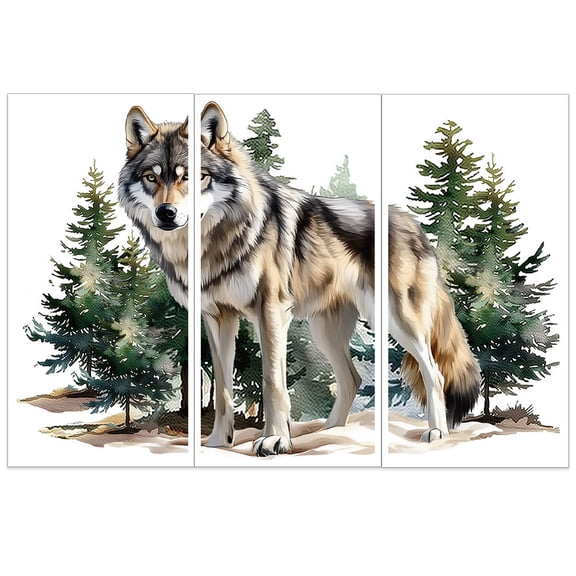 3 Sheets 3 Styles PVC Waterproof Decorative Stickers Self Adhesive Floral Decals for Furniture Decoration Wolf 300x150mm 1 sheet/style DIY