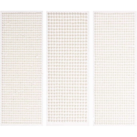 3 Sheets 4 5 6mm White Self Adhesive Pearl Stickers Half Round Self Adhesive Gems Embellishments Nail Face Art Phone Personalized