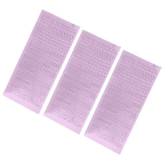 3 Sheets Alphabets Sticker Letter Sticker Korean Sticker Decorative Sticker