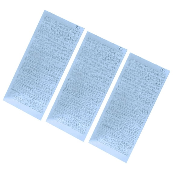 3 Sheets Alphabets Sticker Letter Sticker Korean Sticker Decorative Sticker