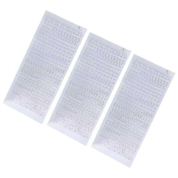 3 Sheets Alphabets Sticker Letter Sticker Korean Sticker Decorative Sticker