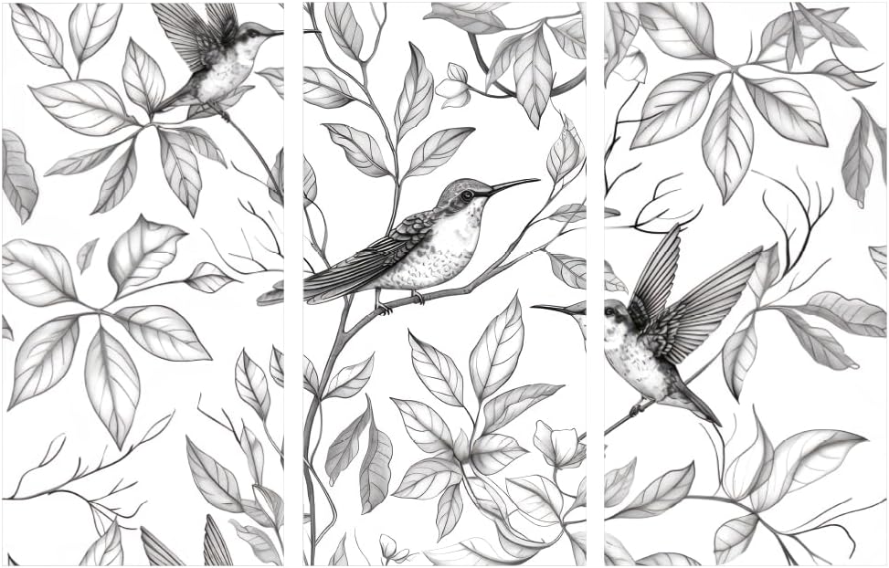 3 Sheets Branches and Birds Rub on Transfers for Crafts and Furniture