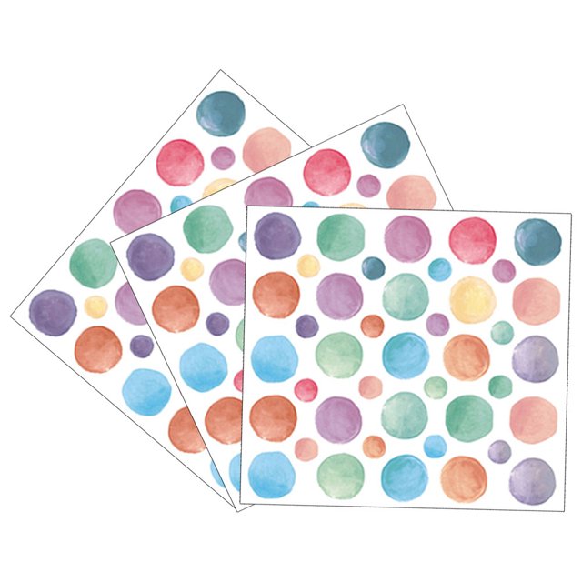 3 Sheets Colorful Dots Wall Decals Small Dots Wall Decal DIY Dots Wall