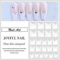 6 Sheets French Manicure Nail Art Stickers French Tip Nail Stencils  Self-Adhesive Nail Strips Moon V Shape Design Nail Guides for DIY Nail  Decorations