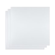3 Sheets HDPE High Density Polyethylene Sheet 12x12 Inch 0.08  Thick White Plastic Board DIY White