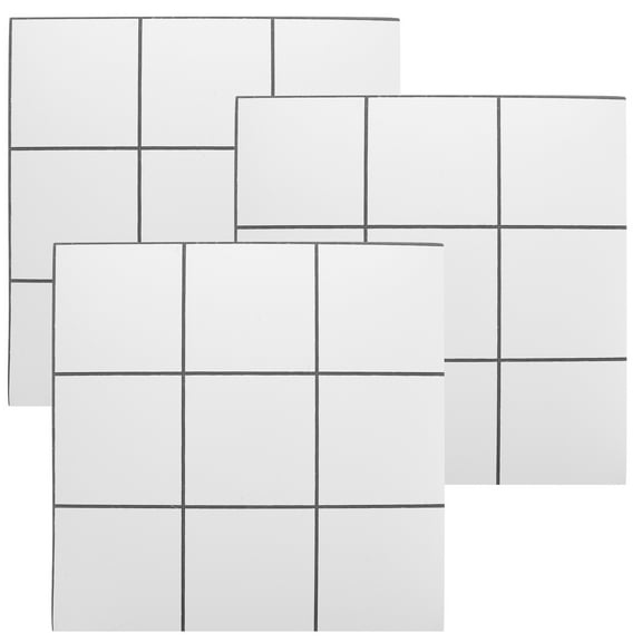 3 Sheets Self-adhesive Three-dimensional Tiles Mirror Stickers Home Decor Decorate Applique Backsplash