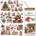 thumbnail image 1 of 3 Sheets UV DTF Cup Warp Merry Christmas Cats Rub on Transfer Stickers, Furniture Decals for DIY Glass Window Water Bottle Crafts,15 * 30cm, 1 of 4