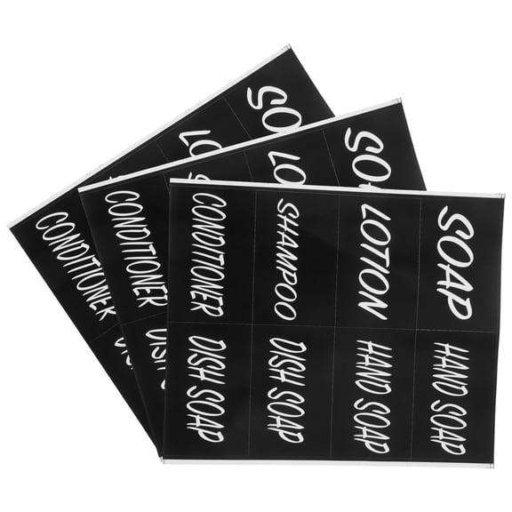 3 Sheets of Shampoo Sub-bottling Dispenser Sticker Lotion Bottle Label Hand Soap Bottle Label Stickers