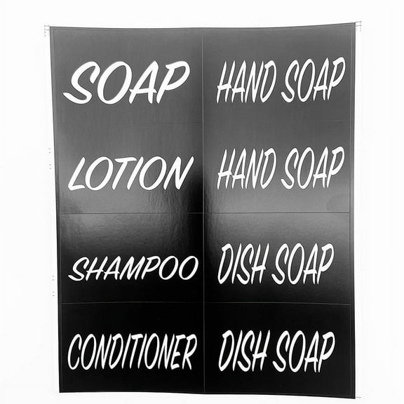 3 Sheets of Soap Dispensers Label Stickers Travel Self-adhesive Sub-bottle Stickers Hand Soap Label