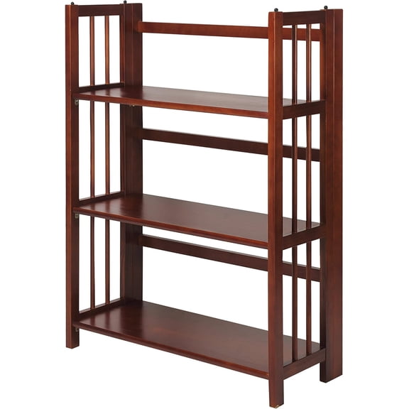 3-Shelf 27.5" Wide Folding Stackable Bookcase