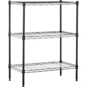 TAIMASI 3-Shelf Adjustable Heavy Duty Steel Wire Rack Storage Shelving Organizer for Kitchen, Garage, 23.62" L x 13.77" W x 31.49" H, Black