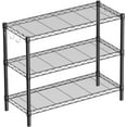 thumbnail image 1 of 3-Shelf Adjustable Metal Shelf Wire Shelving Unit Storage Rack Display Shelf for Office,Kitchen,Bedroom,Bathroom,Laundry,Pantry Basement,Garage(Black,36" L x 14" W x 30" H), 1 of 5